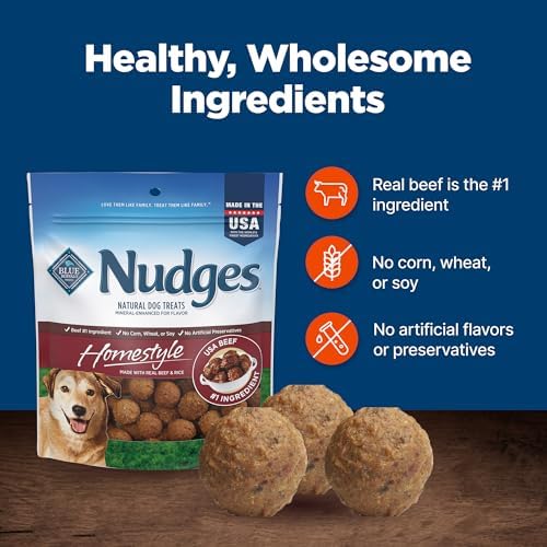 Blue Buffalo Nudges Homestyle Natural Beef and Rice Dog Treats