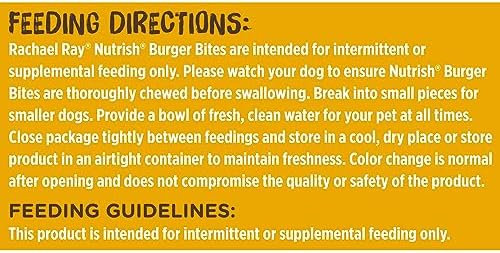 Nutrish Rachael Ray Burger Bites Dog Treats, Beef Recipe with Bison, 30 oz. Pouch