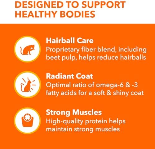 IAMS Proactive Health Adult Hairball Care Dry Cat Food with Chicken and Salmon, 7 lb. Bag