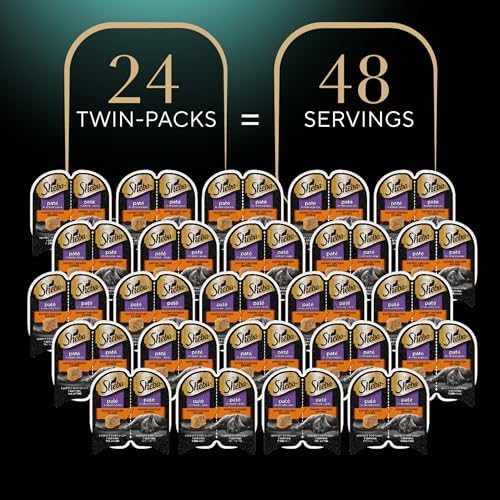 Sheba Perfect Portions Wet Cat Food Pate Savory Chicken Entree, 2.6 oz. Twin-Pack Trays (24 Count, 48 Servings)