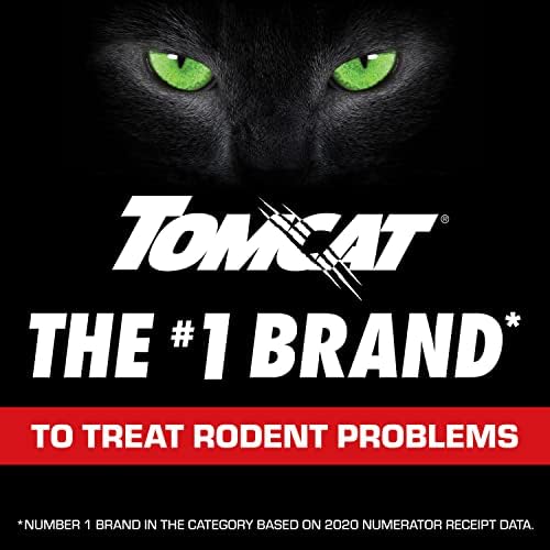 Tomcat Mouse Killer Child and Dog Resistant, Refillable Station for Indoor and Outdoor, 1 Station and 16 Poison Block Refills