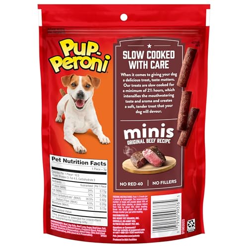 Pup-Peroni Mini Dog Treats, Original Beef Flavor, 5.6 Ounce (Pack of 8), Made with Real Beef