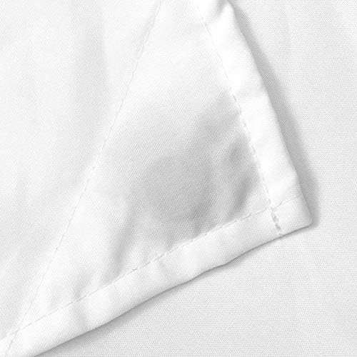N&Y HOME Fabric Shower Curtain Liner Extra Long 72 x 84 Inches with 2 Bottom Magnets, Hotel Quality, Washable, White Spa Bathroom Curtains with Grommets, 72x84