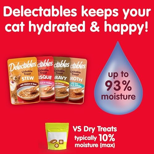 Hartz Delectables Bisque Variety Pack Lickable Cat Treat, 30 Count (Pack of 1)