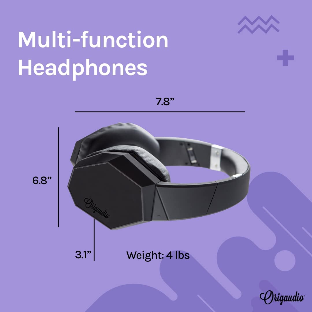 Origaudio Wrapsody Wireless Noise-Cancelling Headphones - Over 10 Hours of Play Time and 85% Noise-Canceling Effect - 33-Foot Wireless Range