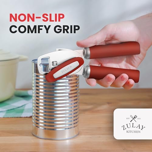 Zulay Kitchen Manual Can Opener with Bottle Opener with Turn Knob