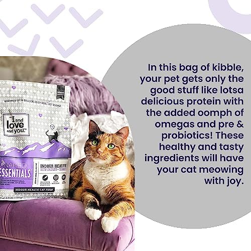 I and love and you Naked Essentials Dry Cat Food - Salmon + Trout - Grain Free, Real Meat, No Fillers, Prebiotics + Probiotics, 3.4lb Bag