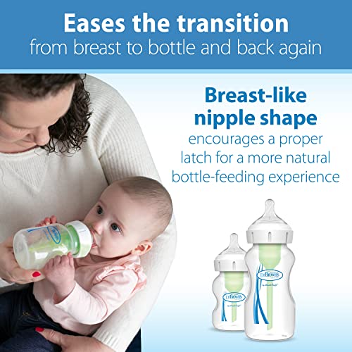 Dr. Brown's Natural Flow Preemie Flow Wide-Neck Baby Bottle Silicone Nipple, Slowest Flow, 0m+, 100% Silicone Bottle Nipple, 6 Pack