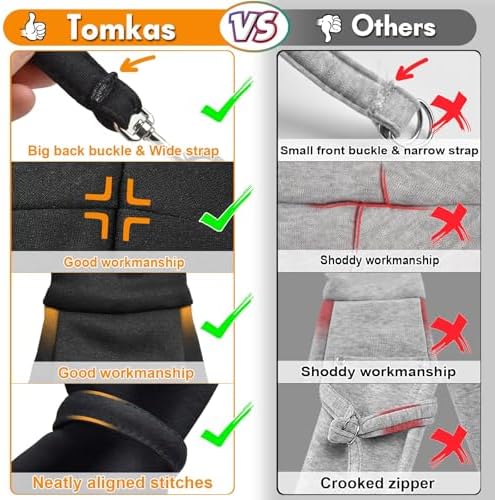 Tomkas Small Dog Sling Carrier - Classic Pocket & Classic Strap - for 3-10 lbs Pets(Black)
