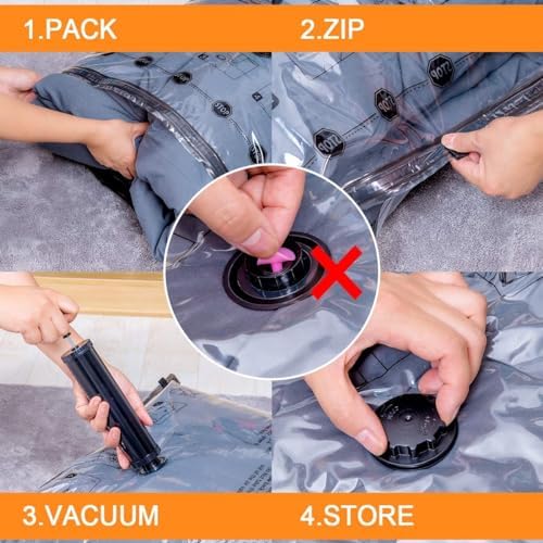 24 Pack Vacuum Storage Bags with Electric Pump, (5 Jumbo, 5 Large, 5 Medium, 5 Small, 4 Roll Up Bags) Space Saver Bag for Clothes, Mattress, Blanket, Duvets, Pillows, Comforters,Travel