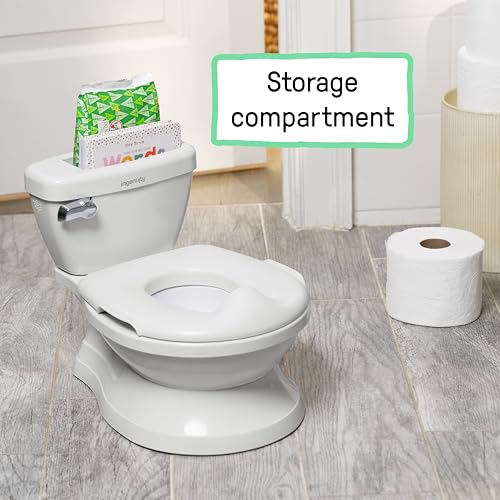 Summer Infant by Ingenuity My Size Potty Pro in White, Toddler Potty Training Toilet, Lifelike Flushing Sound, for Ages 18 Months+, Up to 50 Pounds
