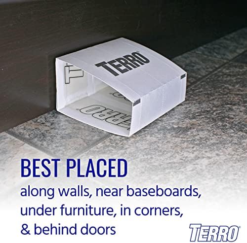 TERRO T3206SR Non-Toxic Indoor Spider, Ant, Cockroach, Centipede, and Crawling Insect Trap - 12 Traps