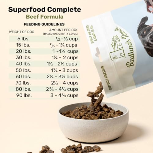 Superfood Complete, Adult Dog Food, Air-Dried, High Protein, Zero Fillers, Superfood Nutrition by Katherine Heigl (24 oz., Beef Formula)