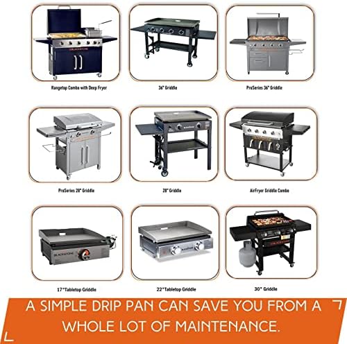 30-Pack Blackstone Griddle Accessories Drip Pan Liners, Aluminum Foil Pan Disposable for 17" 22" 28" 36" Blackstone Griddle Drip Tray Holder Grill Rear Grease Catcher Cup Liners