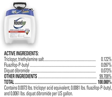 Roundup Weed and Grass Killer₄ with Pump 'N Go 2 Sprayer, Use in and Around Flower Beds, Trees & More, 1.33 gal.