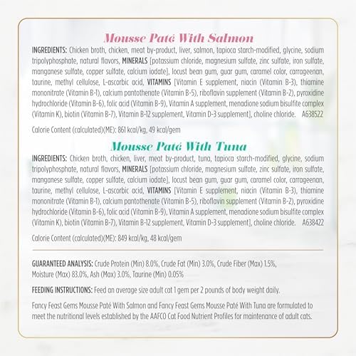 Fancy Feast Gems Pate Cat Food Mousse and a Halo of Savory Gravy Wet Cat Food Variety Pack - (Pack of 12) 4 oz. Boxes