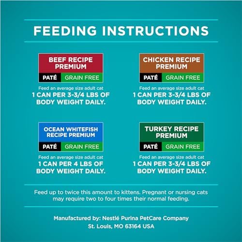 Purina ONE High Protein, Grain Free Pate Wet Cat Food Variety Pack, Grain Free Formula - (Pack of 24) 3 oz. Cans