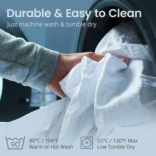 SafeRest Waterproof Queen Size Mattress Protector - Fitted with Stretchable Pockets - Machine Washable Cotton Mattress Cover for Bed