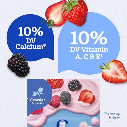 Gerber Baby Snacks Yogurt Melts, Mixed Berries, 1 Ounce (Pack of 7)