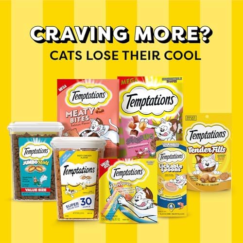 Temptations Classic Crunchy and Soft Cat Treats Blissful Catnip Flavor, 3 oz. Pouch (Pack of 12)