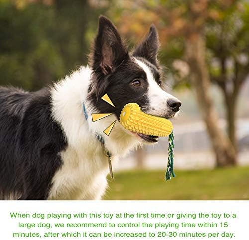 Carllg Dog Chew Toys for Aggressive Chewers, Indestructible Tough Durable Squeaky Interactive Dog Toys, Puppy Teeth Chew Corn Stick Toy for Small Medium Large Breed