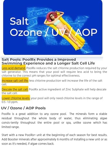 PoolRX+ Pool Unit 7.5k-20k gallons (4-Pack), Blue, (331003)