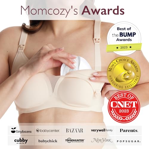 Momcozy Ultra-Thin Disposable Nursing Pads, Super Absorbent and Breathable Breastfeeding Pads, Make The Breasts Light and Unburdened, 3D Shape for The Best Fit, Individually Packaged(120 Count)