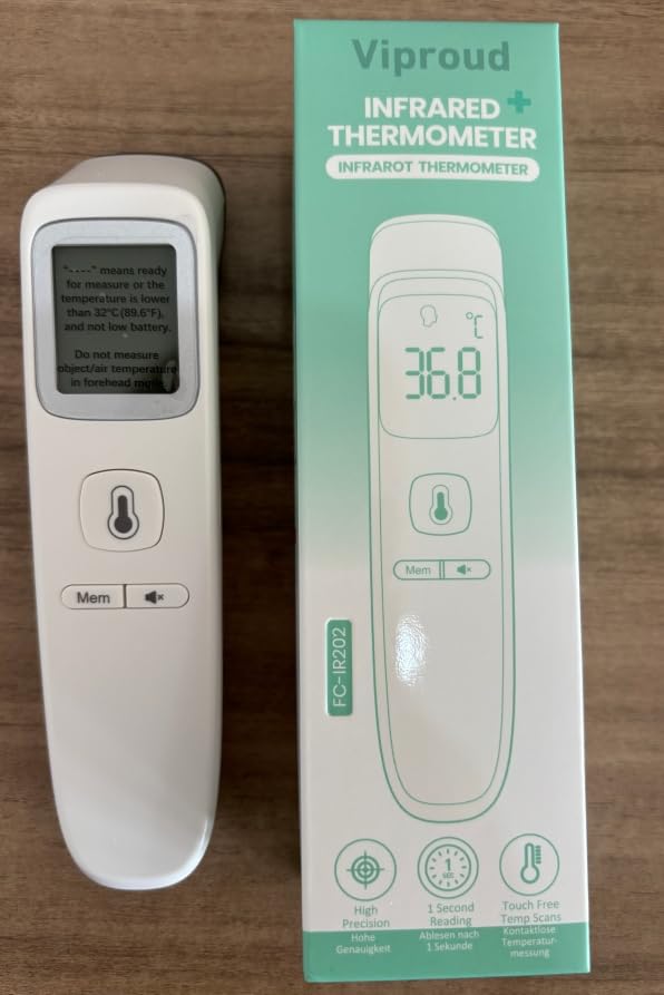 Digital Thermometer for Adults and Kids, Forehead No-Touch Thermometer with Fever Alarm, Accurate and Easy-to-use Thermometer for Home use