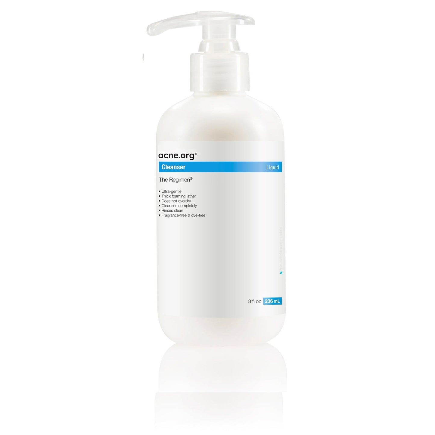Acne.org Cleanser 8 oz. - Gentle Face Wash for Acne-Prone Skin, Now with Increased Foaming and always pH-Balanced
