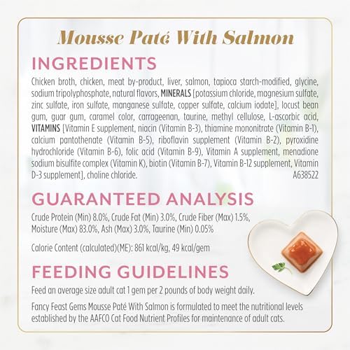 Fancy Feast Gems Pate Cat Food Mousse Salmon or Tuna and a Halo of Savory Gravy Wet Cat Food Variety Pack - (1) 8 ct. Boxes - 8 ct. Box