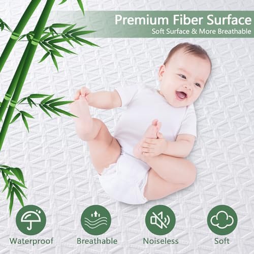 Premium 100% Waterproof Mattress Protector Queen Size, Breathable Bed Cover 3D Air Fabric Cooling Mattress Pad Cover Smooth Soft Noiseless Washable, 8''-21'' Deep Pocket (White)