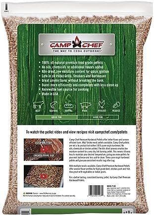Camp Chef Oak Flavor 100% All-Natural Wood Pellets for Smokers and Pellet Grills, Smoke, Bake, Roast, Braise and BBQ, 20 lb. Bag