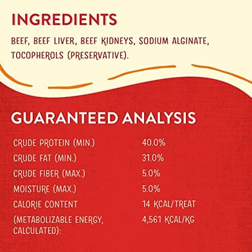 Stella & Chewy's Freeze-Dried Raw Wild Weenies Dog Treats - High-Protein Training Treats for Dogs & Puppies - All-Natural Grass-Fed Beef Recipe with 97% Meat & Organs - USA Made - 3.25 oz Bag