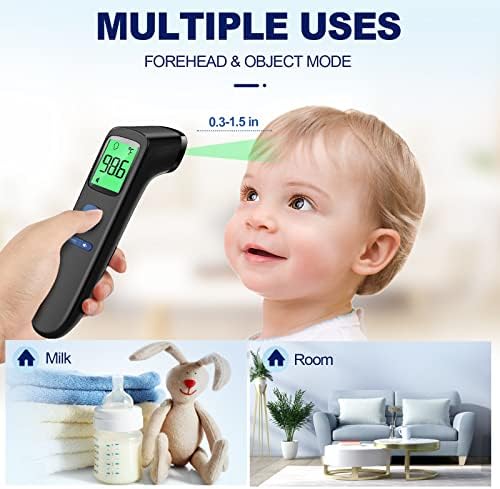 No-Touch Thermometer for Adults and Kids, Digital Baby Thermometer with Fever Alarm, 1 Second Fast Result, FSA HSA Eligible, Easy to use, 2 in 1 Mode