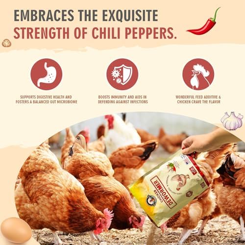 Chicken Dewormer Powder, All-Natural Health Formula, 1LB Pouch, US-Made,Safe for Eggs, Effective for All Ages & Sizes, Chicken Wormer, Poultry Medicine Supplies, Prevents and Relieves Worm