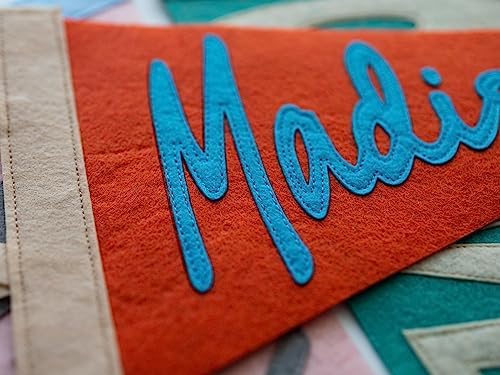 Duty Covered - Rosanbella Personalized Name Pennant for Nursery Room Decor, Baby Shower Gift, Baby Boy Girl Name Nursery Flag, Baby Name Banner Flag Wall Hanging, Specify the Colour by Yourself