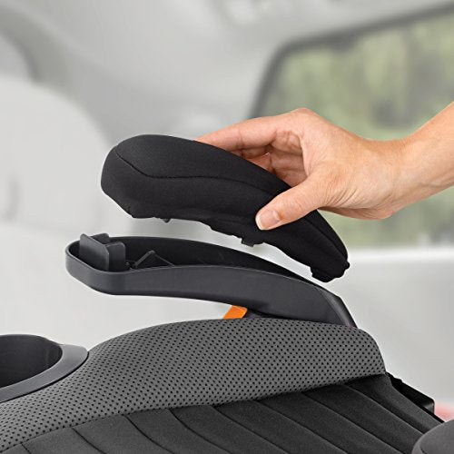 Chicco GoFit® Plus Backless Booster Car Seat with Latch Attachment and Quick-Release Latch Removal, Travel Booster Seat for Car, Portable Car Booster Seat for Children 40-110 lbs. | Iron/Black