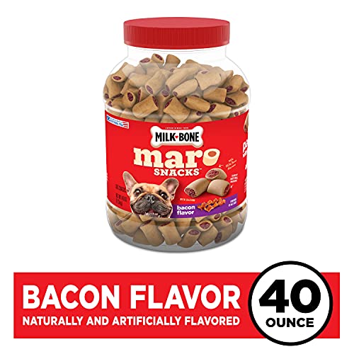 Milk-Bone MaroSnacks Bacon Flavor Small Dog Treats With Bone Marrow, 40 Ounces (Pack of 2) (Packaging Design May Vary)