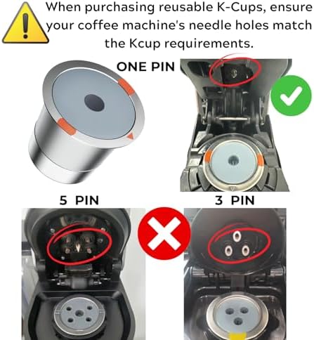 Noalto Reusable K Cups and Coffee Pods,Universal stainless steel k Cups for Keurig 2.0 and 1.0 Coffee Makers machine(2pack)