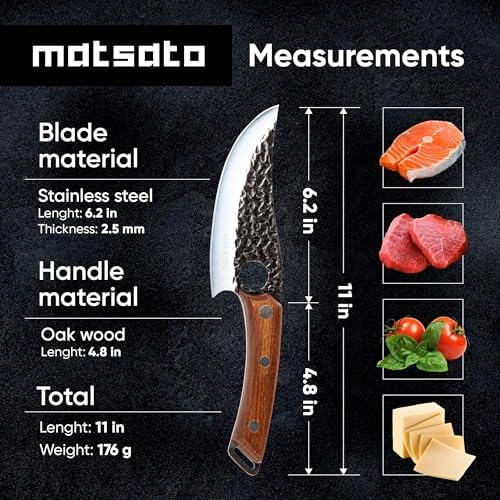 Chef Knife - Perfect Kitchen Knive. Japanese Knife for Cooking, Chopping. Japanese Style Knive for Home, Camping, BBQ. For Balance & Control, 5.8 Inch