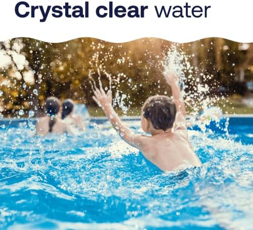 HTH 42049 Pool Care 1" Chlorine Tabs, Swimming Pool Sanitizer with Added Clarifier - Eliminates Bacteria & Algae, Makes Water Clean & Crystal Clear, Sanitizes & Protects - Slow Dissolving, 1.5 lbs