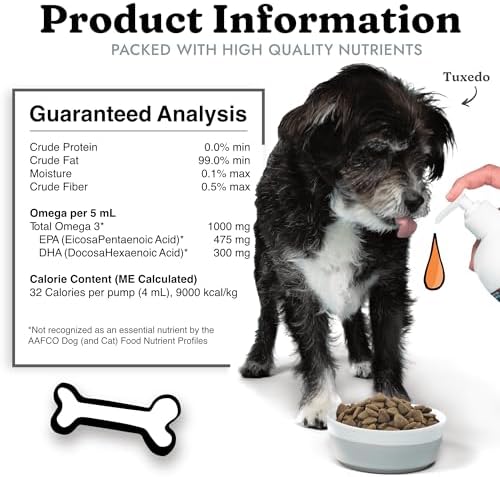 Fish Oil for Dogs - Healthy Skin & Coat, Salmon, Pollock, All Natural Supplement for Pets, Itching Scratching Allergy & Inflammation Defense, Omega 3 EPA DHA, Brain & Heart Health, 64 oz