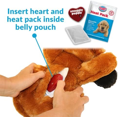 Original Snuggle Puppy Toys - Heartbeat Puppy for Dogs - Pet Anxiety Relief and Calming Aid - Comfort Dog Toys for Behavioral Training