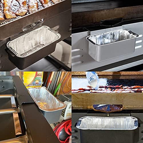 50Pack Drip Pan Compatible for Blackstone Griddles 28 & 36 & 30 & 22 & 17 Inches, Aluminum Foil Grease Drip Pans, Grill Grease Tray Griddle Accessories
