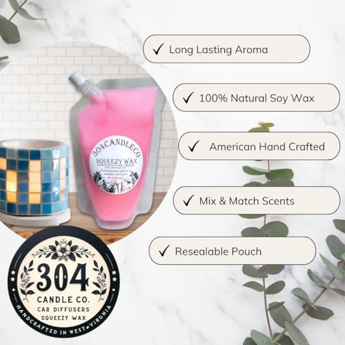 304CandleCo Large Squeeze Soy Wax Melt - 50 SCENTS! - Highly Fragrant & Hand-Crafted - Easy Mix & Match - American Made - Perfect for Wax Warmers (8oz, Pumpkin Pecan Waffles)