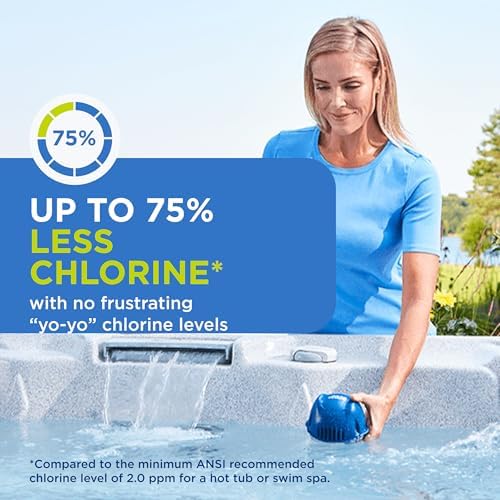 FROG @Ease Replacement SmartChlor Cartridge for use with Hot Tub FROG @Ease Floating System - Hot Tub Sanitizer System Supports Less Chlorine Use - 3 Pack