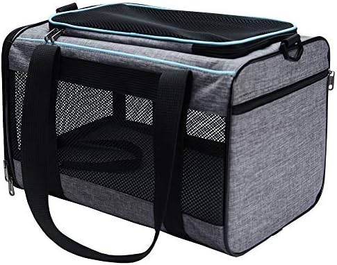 Vceoa 17.5x11x11 Inches Cat, Dog Carrier for Pets Up to 16 Lbs, Soft-Sided Cat Bag Animal Carriers Travel Puppy Carry As a Toy of Fabric Pet Home