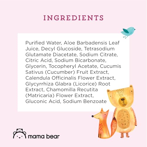 Amazon Brand - Mama Bear Toddler Toilet Wipes, Fragrance Free, Plant-Based Hypoallergenic, 336 Count, 8 Packs of 42