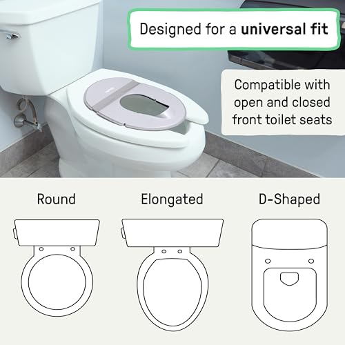 Ingenuity Foldaway Travel Potty Training Seat with Storage Bag, Folding & Portable Toddler Potty Seat, Easy One-Handed Open, Non-Slip Grip