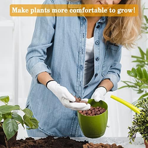 Legigo 10 LB Organic Leca Clay Pebbles for Plants, 4mm-16mm 100% Natural Leca Balls for Indoor Plants, Hydroton Clay Pebbles for Plants Hydroponic Aquaponics Growing Orchid Drainage Terrarium